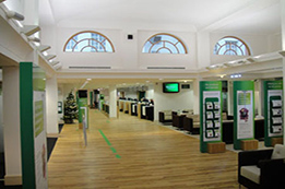 Lloyds bank in Chepstow interior decorated